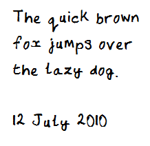 A sample of the Beatnic 0.5 handwriting font